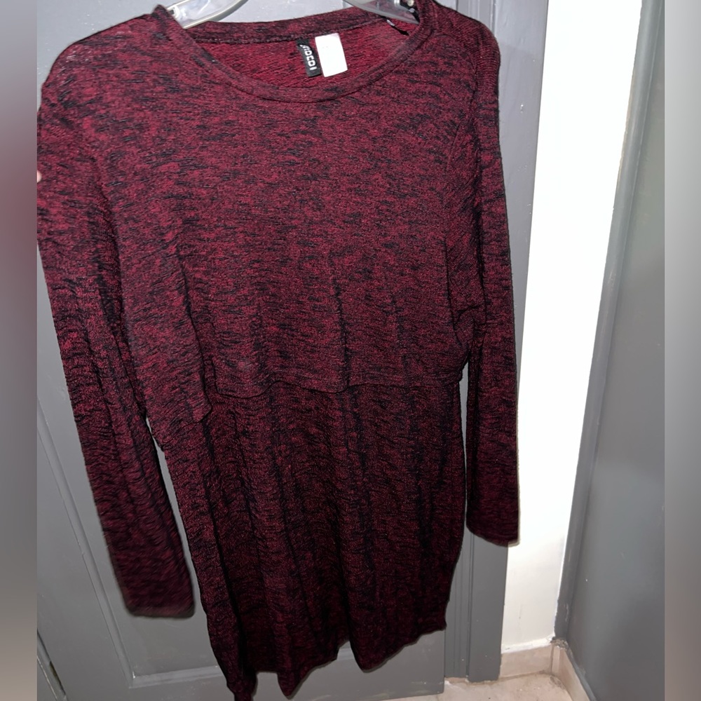 Maroon H&M tight mini dress